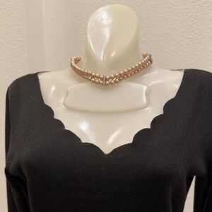 Paparazzi Gold Pearl Necklace and Earring Set